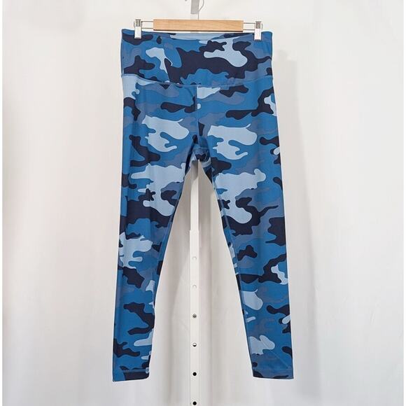 Mondetta Blue Gray Camo Leggings Pants Misses Size L - Picture 1 of 6